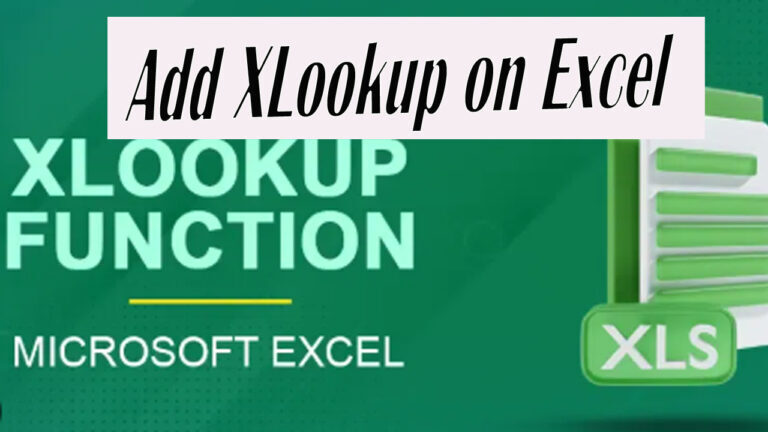 How to Add Xlookup Recipe in Excel