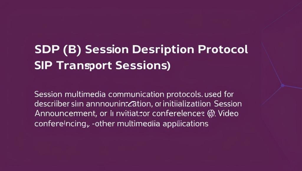 What is SDP Session Description Protocol (3)