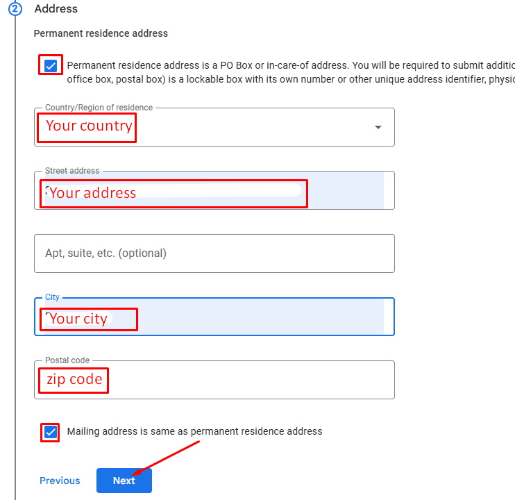 Set Up Tax Information in Google AdSense